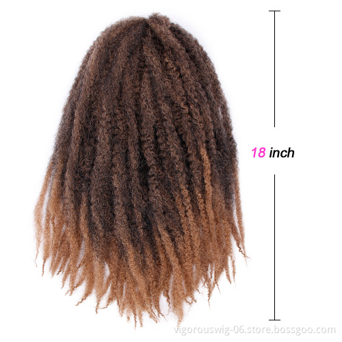 Vigorous Jumbo Crochet Braids Hair Ombre Afro Kinki Soft Synthetic Marley Braiding Hair Crochet Hair Extensions Bulk